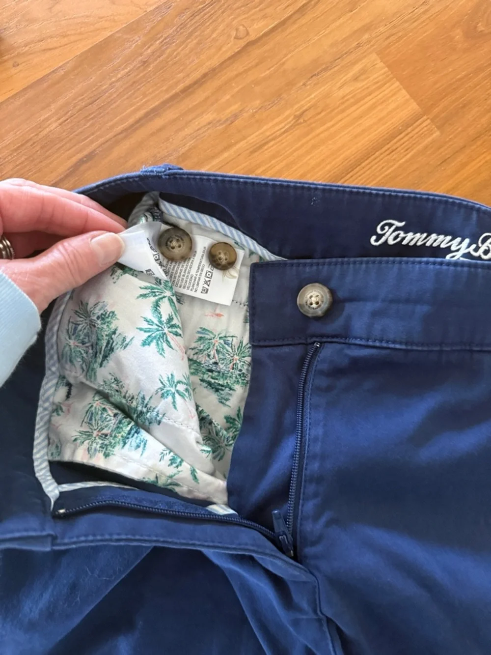 Tommy Bahama Navy Chino Shorts - Picture 3 of 4